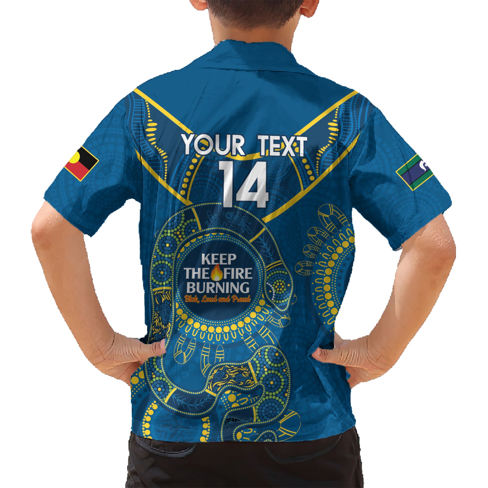 Custom NRL Eels NAIDOC Week Hawaiian Shirt Keep The Fire Burning Indigenous Art - Vibe Hoodie Shop