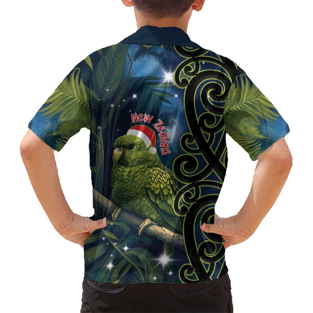 New Zealand Christmas Hawaiian Shirt Cute Kakapo Meri Kirihimete Maori Koru - Vibe Hoodie Shop