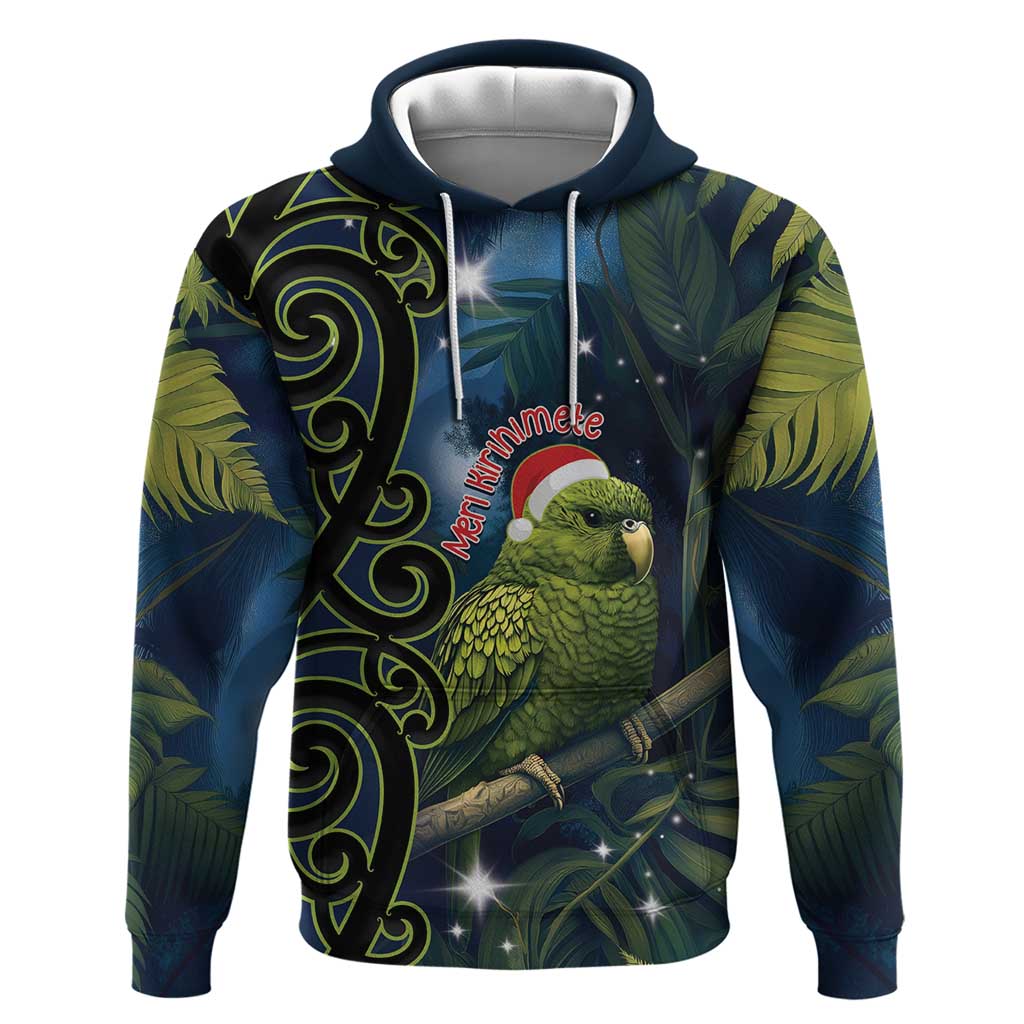 New Zealand Christmas Hoodie Cute Kakapo Meri Kirihimete Maori Koru - Vibe Hoodie Shop