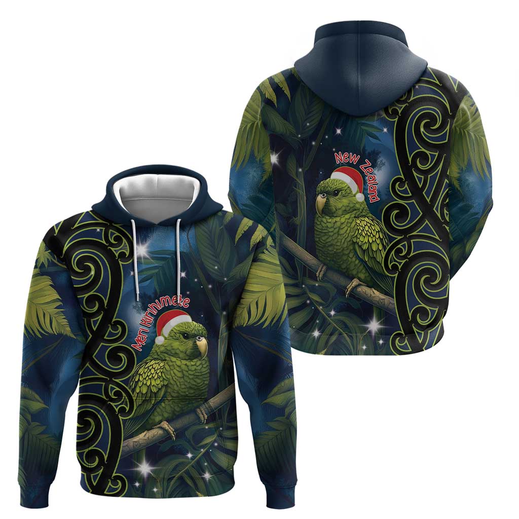 New Zealand Christmas Hoodie Cute Kakapo Meri Kirihimete Maori Koru - Vibe Hoodie Shop