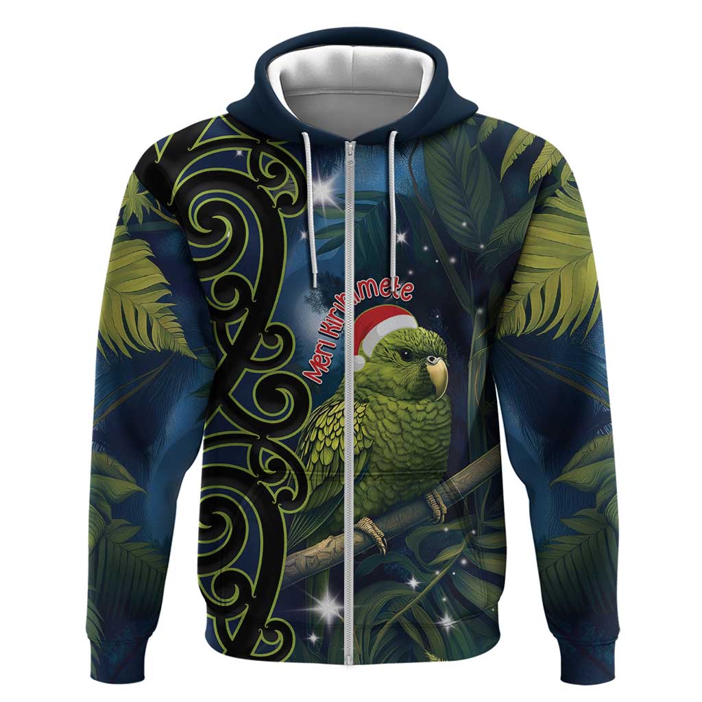 New Zealand Christmas Hoodie Cute Kakapo Meri Kirihimete Maori Koru - Vibe Hoodie Shop