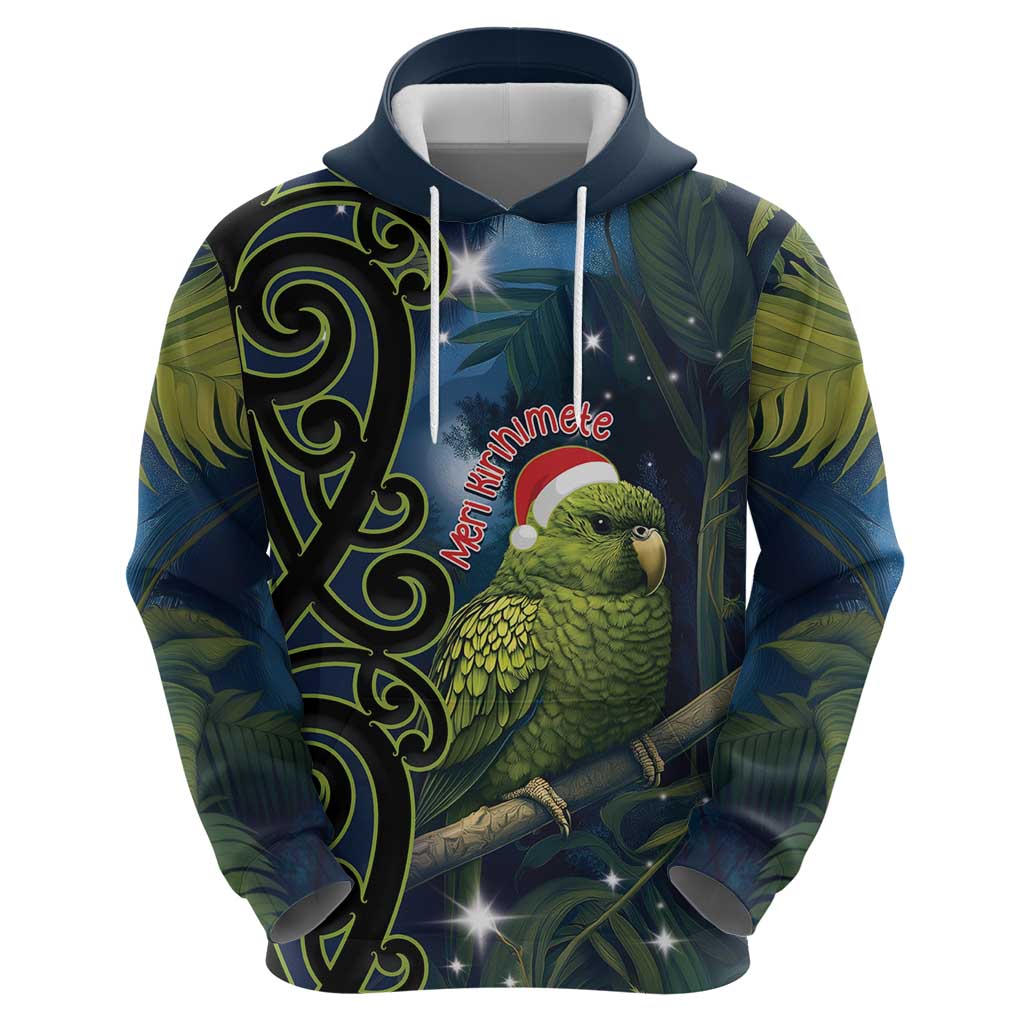 New Zealand Christmas Hoodie Cute Kakapo Meri Kirihimete Maori Koru - Vibe Hoodie Shop