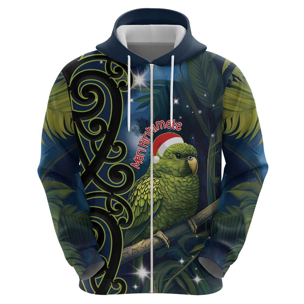 New Zealand Christmas Hoodie Cute Kakapo Meri Kirihimete Maori Koru - Vibe Hoodie Shop