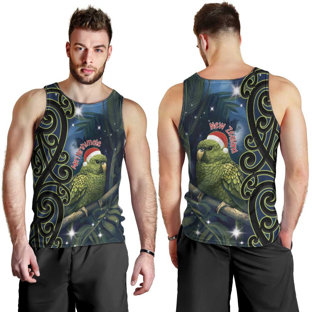 New Zealand Christmas Men Tank Top Cute Kakapo Meri Kirihimete Maori Koru - Vibe Hoodie Shop
