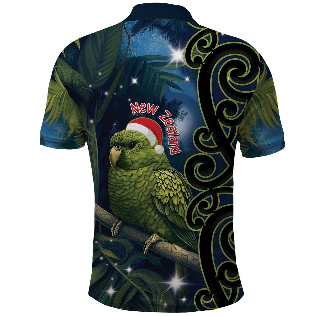 New Zealand Christmas Polo Shirt Cute Kakapo Meri Kirihimete Maori Koru - Vibe Hoodie Shop