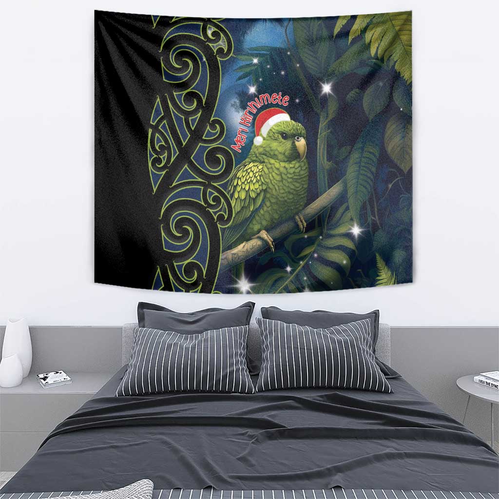 New Zealand Christmas Tapestry Cute Kakapo Meri Kirihimete Maori Koru - Vibe Hoodie Shop