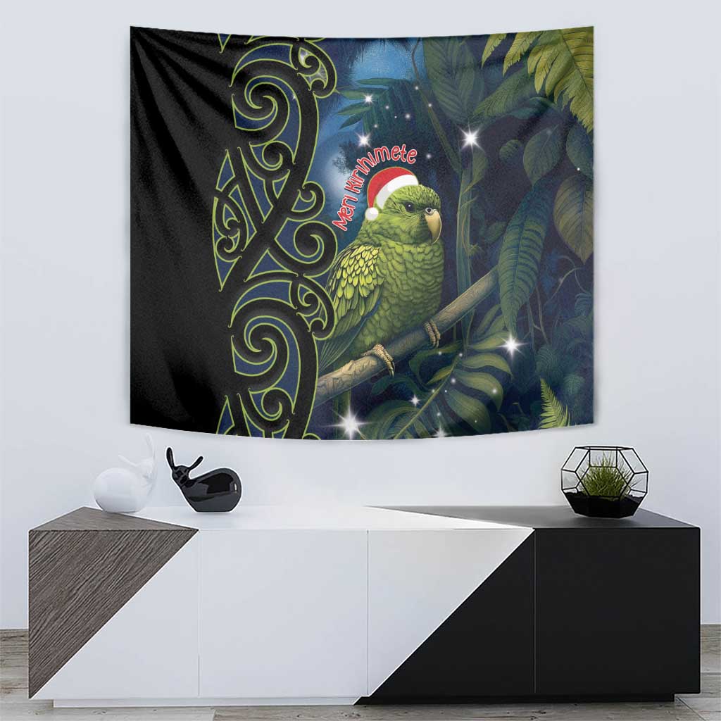 New Zealand Christmas Tapestry Cute Kakapo Meri Kirihimete Maori Koru - Vibe Hoodie Shop