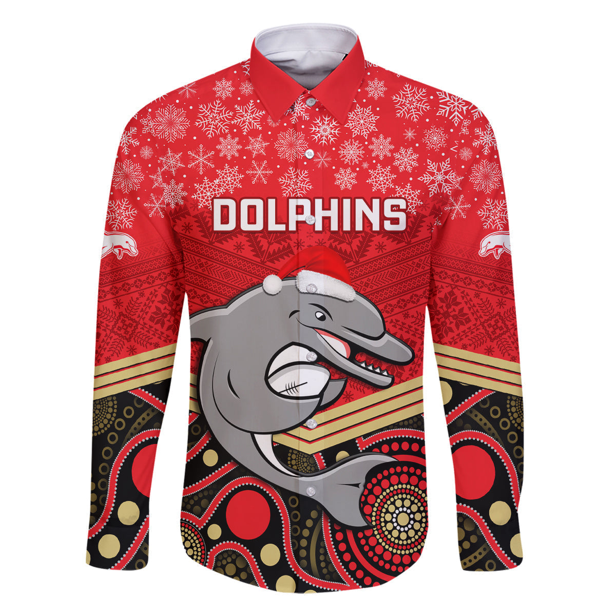 custom-dolphins-rugby-christmas-family-matching-long-sleeve-bodycon-dress-and-hawaiian-shirt-merry-xmas-2023-mix-aboriginal-art