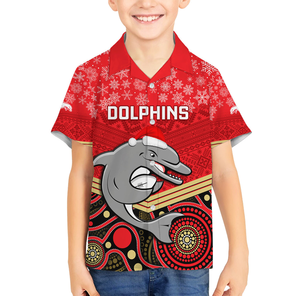 custom-dolphins-rugby-christmas-family-matching-long-sleeve-bodycon-dress-and-hawaiian-shirt-merry-xmas-2023-mix-aboriginal-art