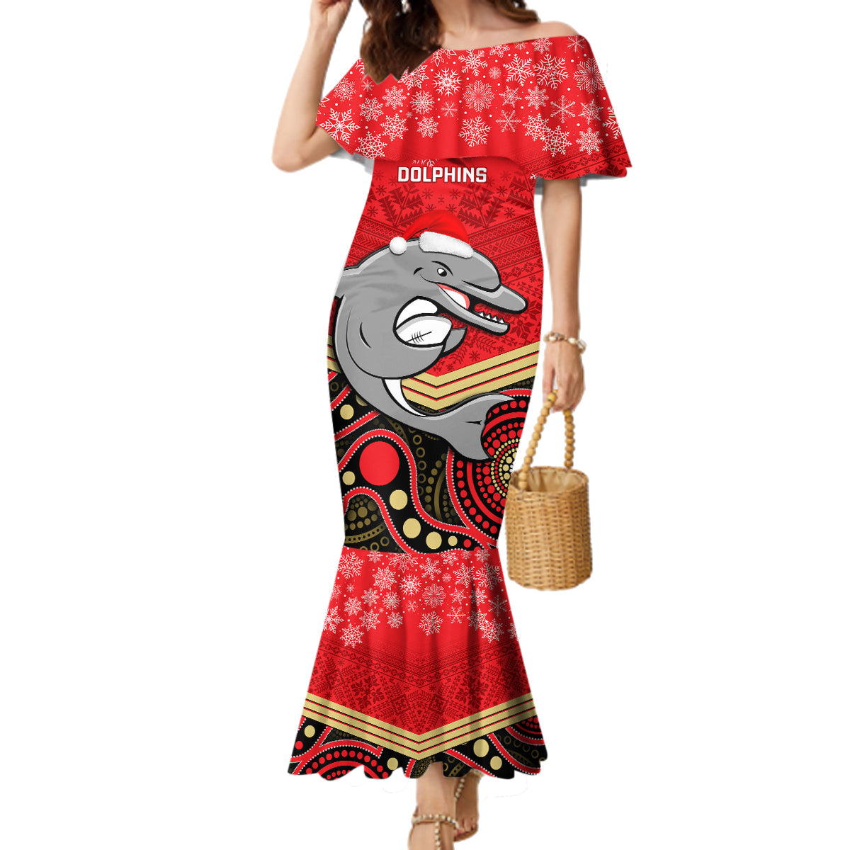 custom-dolphins-rugby-christmas-family-matching-mermaid-dress-and-hawaiian-shirt-merry-xmas-2023-mix-aboriginal-art