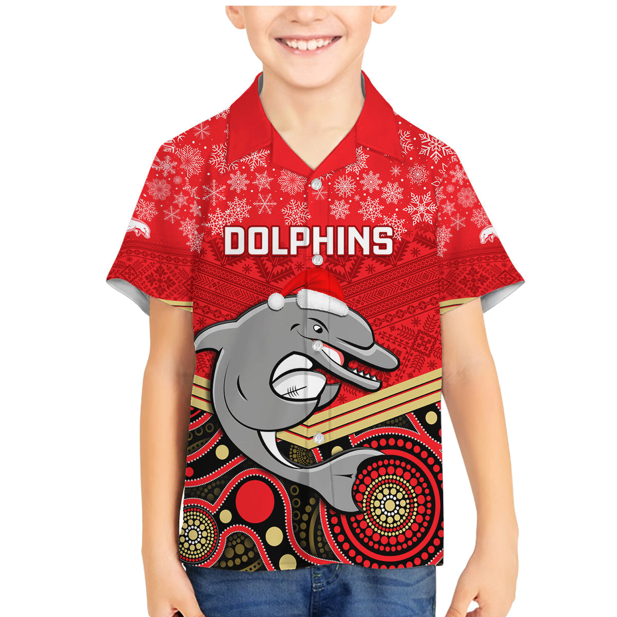 custom-dolphins-rugby-christmas-family-matching-mermaid-dress-and-hawaiian-shirt-merry-xmas-2023-mix-aboriginal-art