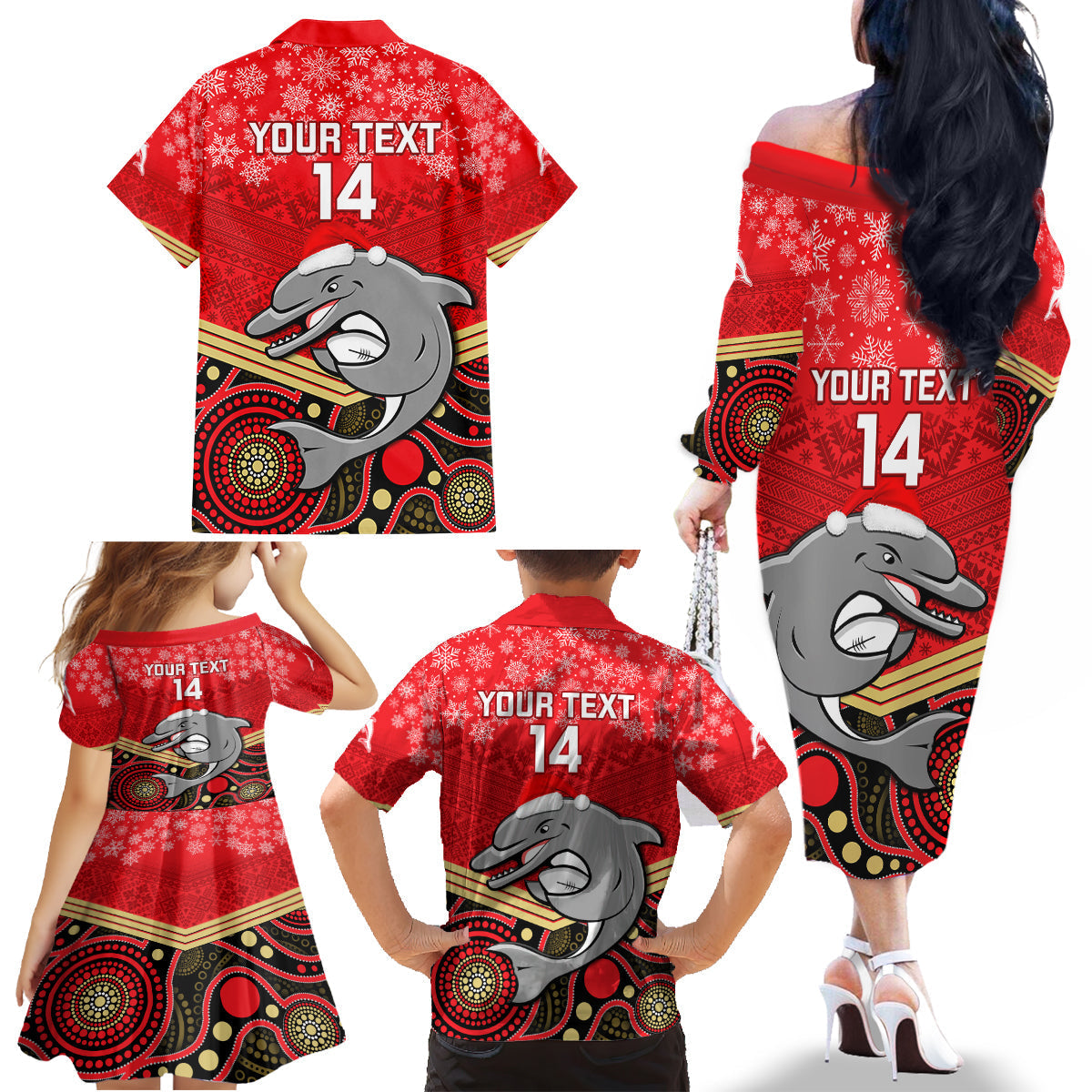 custom-dolphins-rugby-christmas-family-matching-off-shoulder-long-sleeve-dress-and-hawaiian-shirt-merry-xmas-2023-mix-aboriginal-art