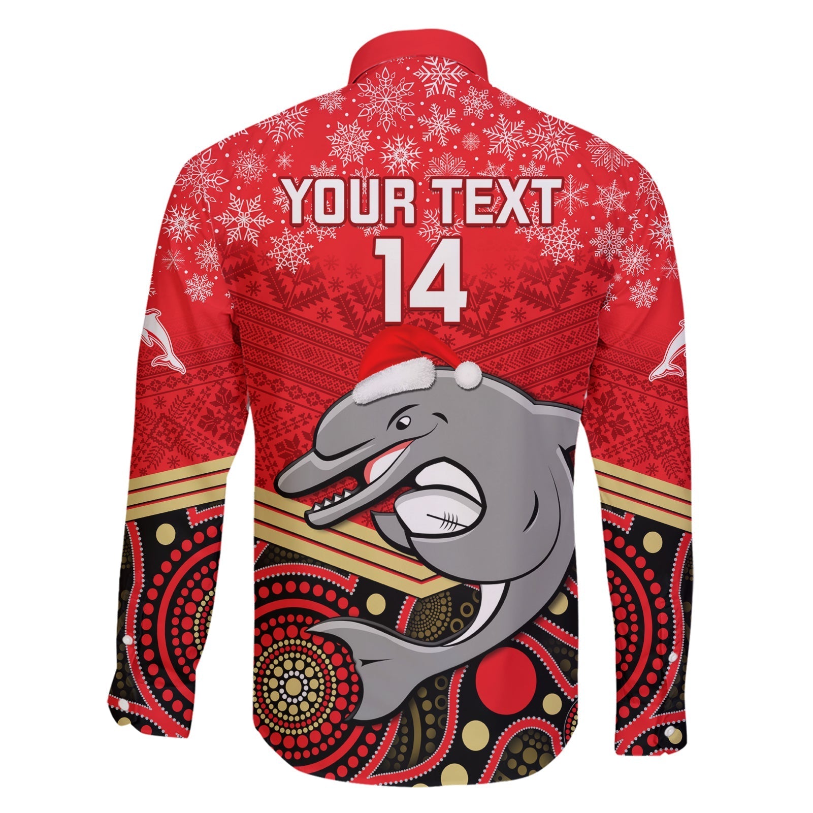 custom-dolphins-rugby-christmas-family-matching-short-sleeve-bodycon-dress-and-hawaiian-shirt-merry-xmas-2023-mix-aboriginal-art