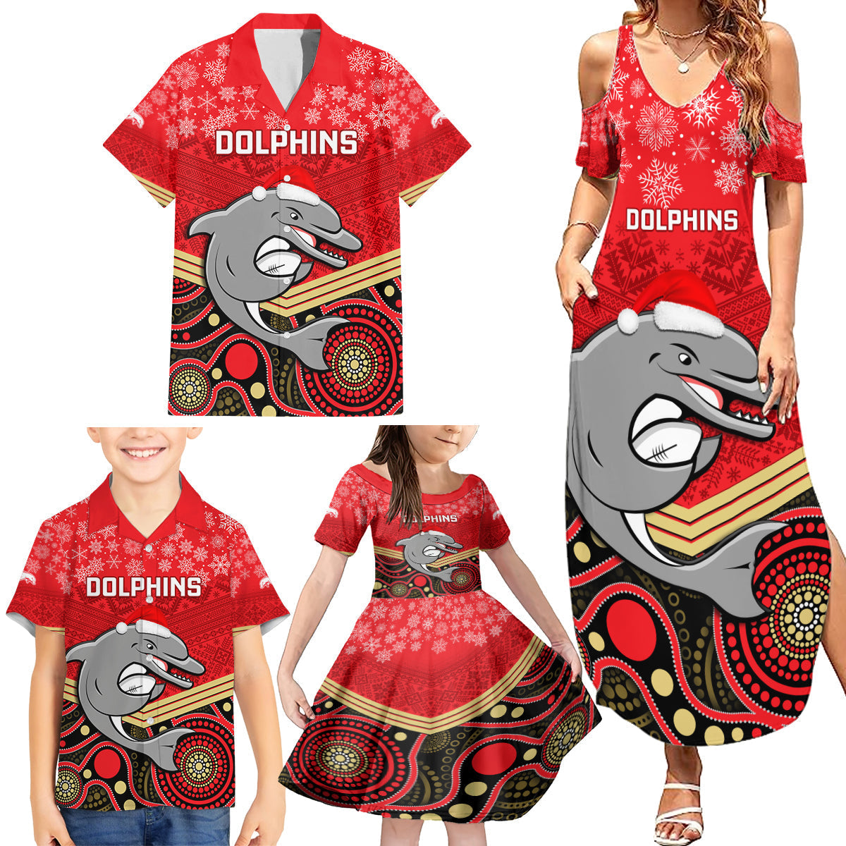 custom-dolphins-rugby-christmas-family-matching-summer-maxi-dress-and-hawaiian-shirt-merry-xmas-2023-mix-aboriginal-art