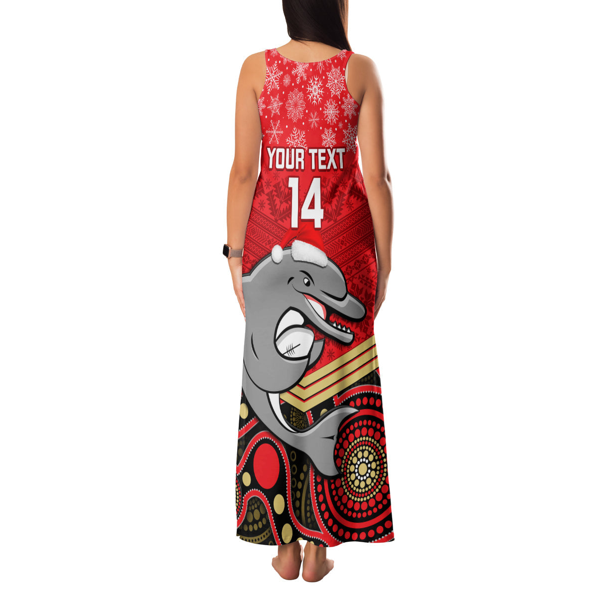 custom-dolphins-rugby-christmas-family-matching-tank-maxi-dress-and-hawaiian-shirt-merry-xmas-2023-mix-aboriginal-art