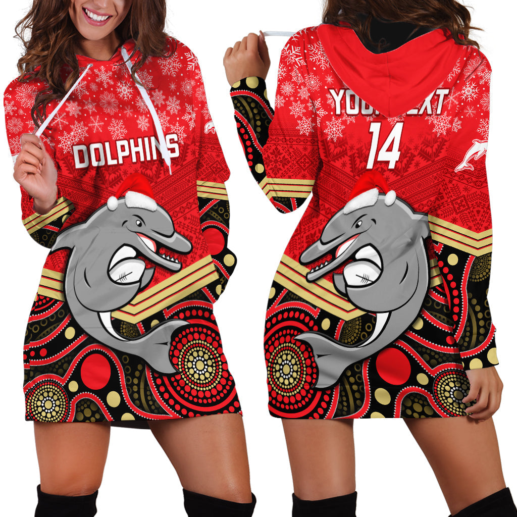 custom-dolphins-rugby-christmas-hoodie-dress-merry-xmas-2023-mix-aboriginal-art