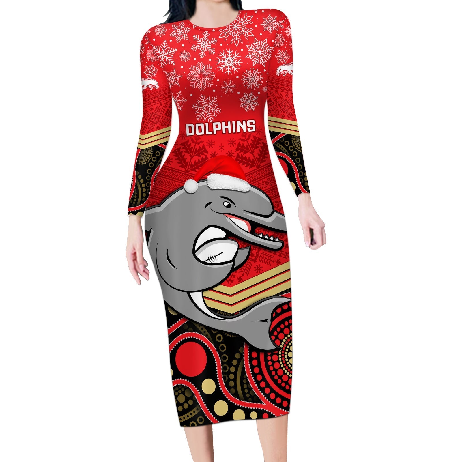 custom-dolphins-rugby-christmas-long-sleeve-bodycon-dress-merry-xmas-2023-mix-aboriginal-art