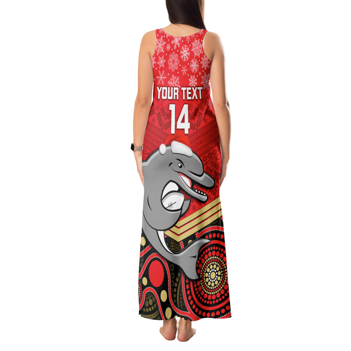 custom-dolphins-rugby-christmas-tank-maxi-dress-merry-xmas-2023-mix-aboriginal-art