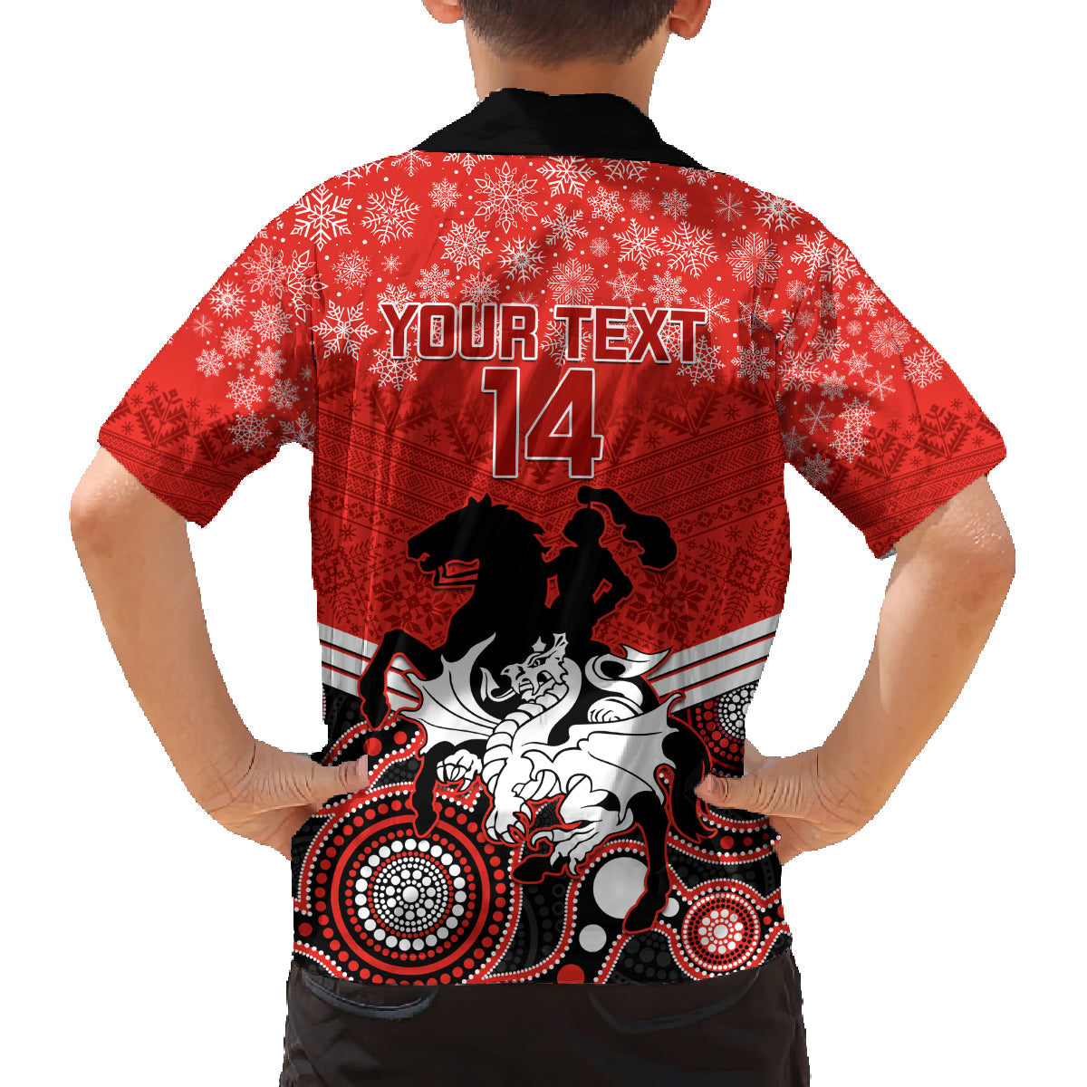 custom-dragons-rugby-christmas-family-matching-long-sleeve-bodycon-dress-and-hawaiian-shirt-merry-xmas-2023-mix-aboriginal-art