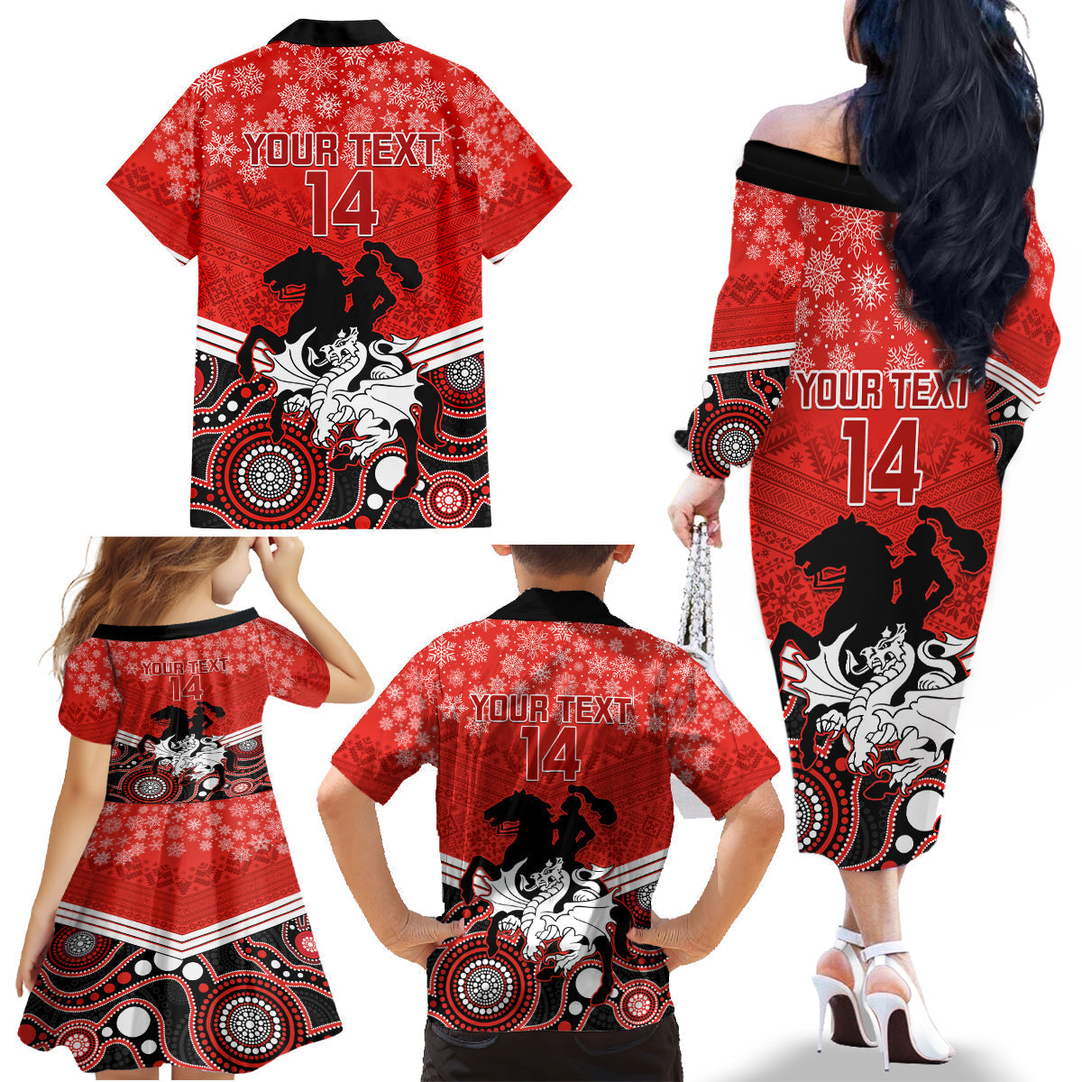 custom-dragons-rugby-christmas-family-matching-off-shoulder-long-sleeve-dress-and-hawaiian-shirt-merry-xmas-2023-mix-aboriginal-art