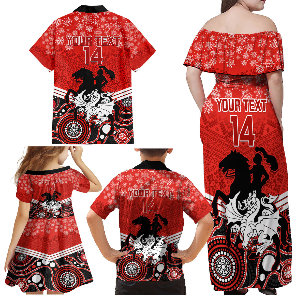 custom-dragons-rugby-christmas-family-matching-off-shoulder-maxi-dress-and-hawaiian-shirt-merry-xmas-2023-mix-aboriginal-art