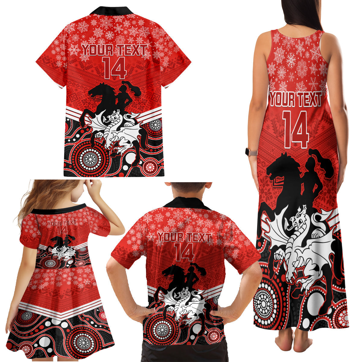 custom-dragons-rugby-christmas-family-matching-tank-maxi-dress-and-hawaiian-shirt-merry-xmas-2023-mix-aboriginal-art