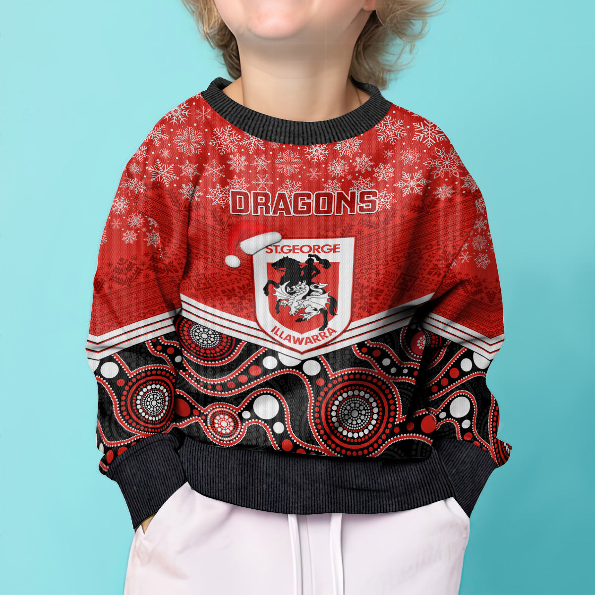 custom-dragons-rugby-christmas-kid-ugly-christmas-sweater-merry-xmas-2023-mix-aboriginal-art