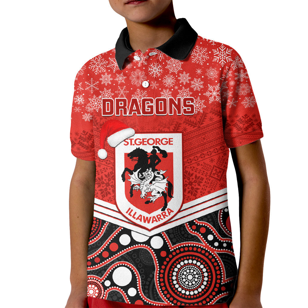 custom-dragons-rugby-christmas-kid-polo-shirt-merry-xmas-2023-mix-aboriginal-art