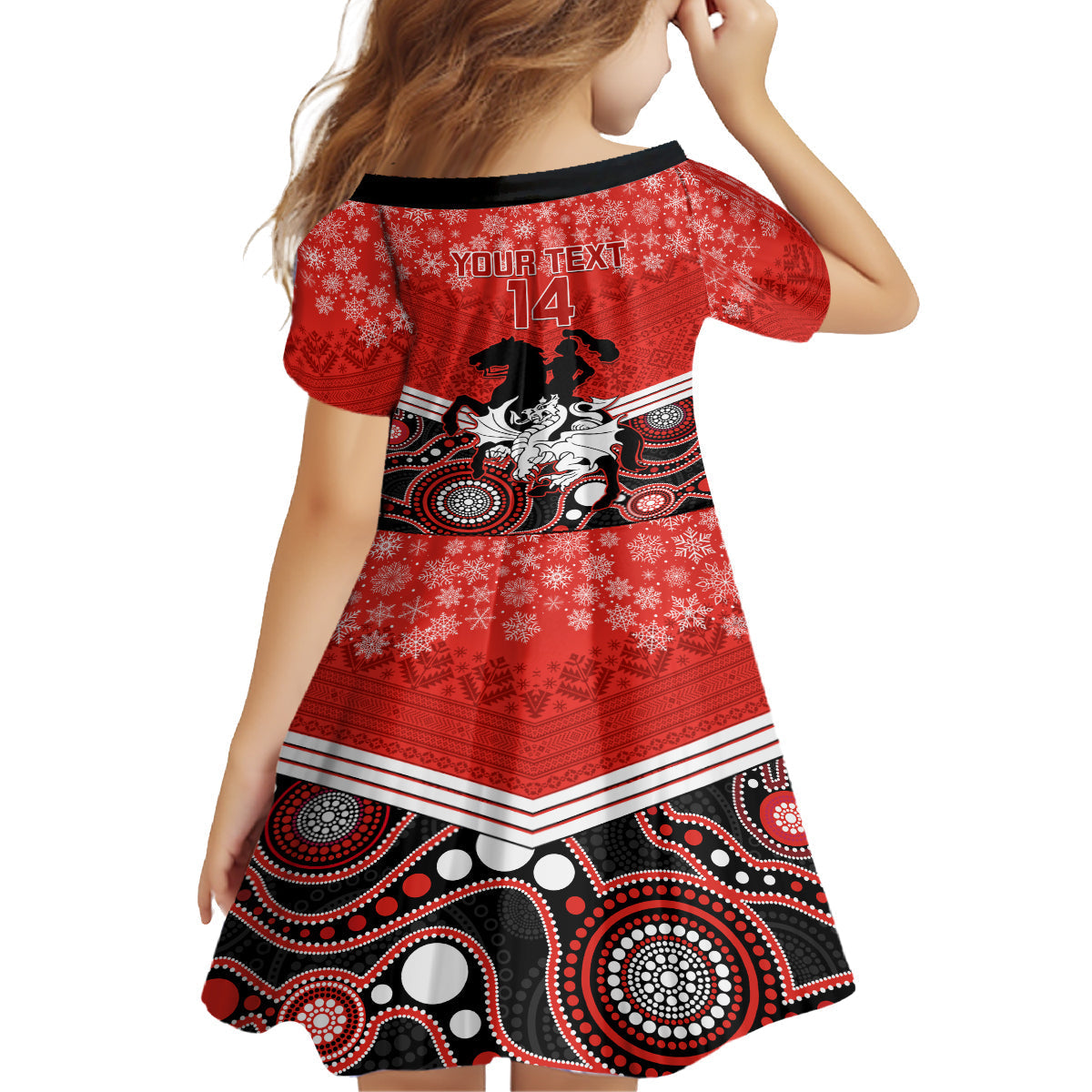 custom-dragons-rugby-christmas-kid-short-sleeve-dress-merry-xmas-2023-mix-aboriginal-art