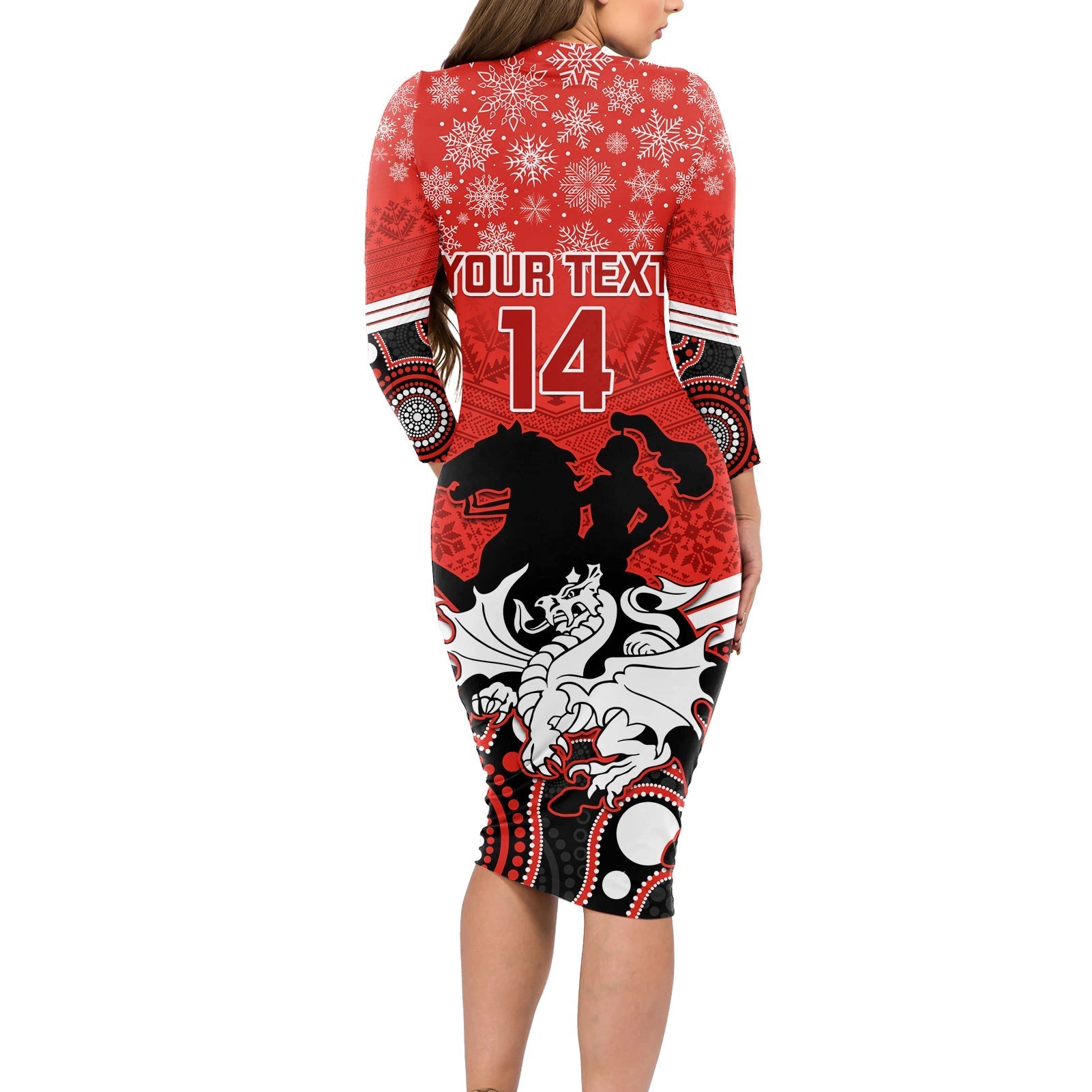 custom-dragons-rugby-christmas-long-sleeve-bodycon-dress-merry-xmas-2023-mix-aboriginal-art