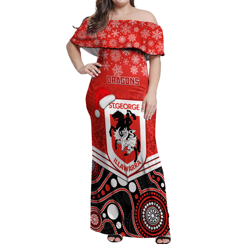 custom-dragons-rugby-christmas-off-shoulder-maxi-dress-merry-xmas-2023-mix-aboriginal-art