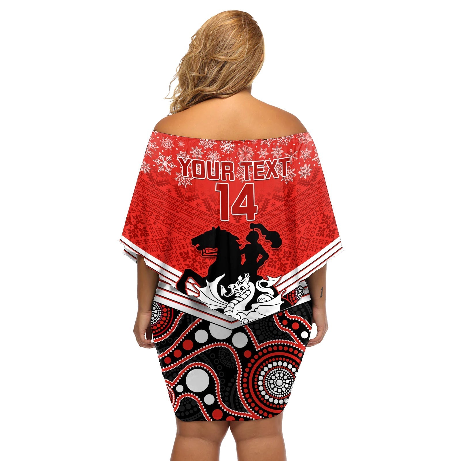 custom-dragons-rugby-christmas-off-shoulder-short-dress-merry-xmas-2023-mix-aboriginal-art