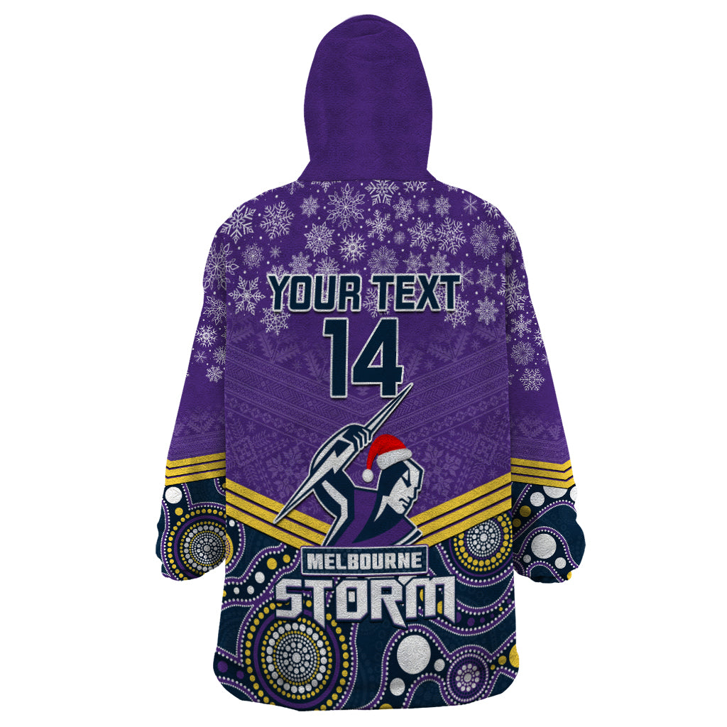 Custom Storm Rugby Christmas Wearable Blanket Hoodie Merry Xmas 2023 Mix Aboriginal Art - Vibe Hoodie Shop