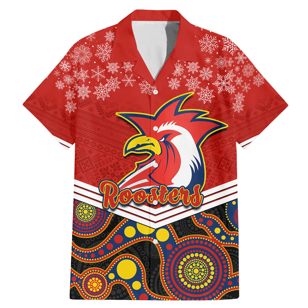 custom-roosters-rugby-christmas-family-matching-mermaid-dress-and-hawaiian-shirt-merry-xmas-2023-mix-aboriginal-art