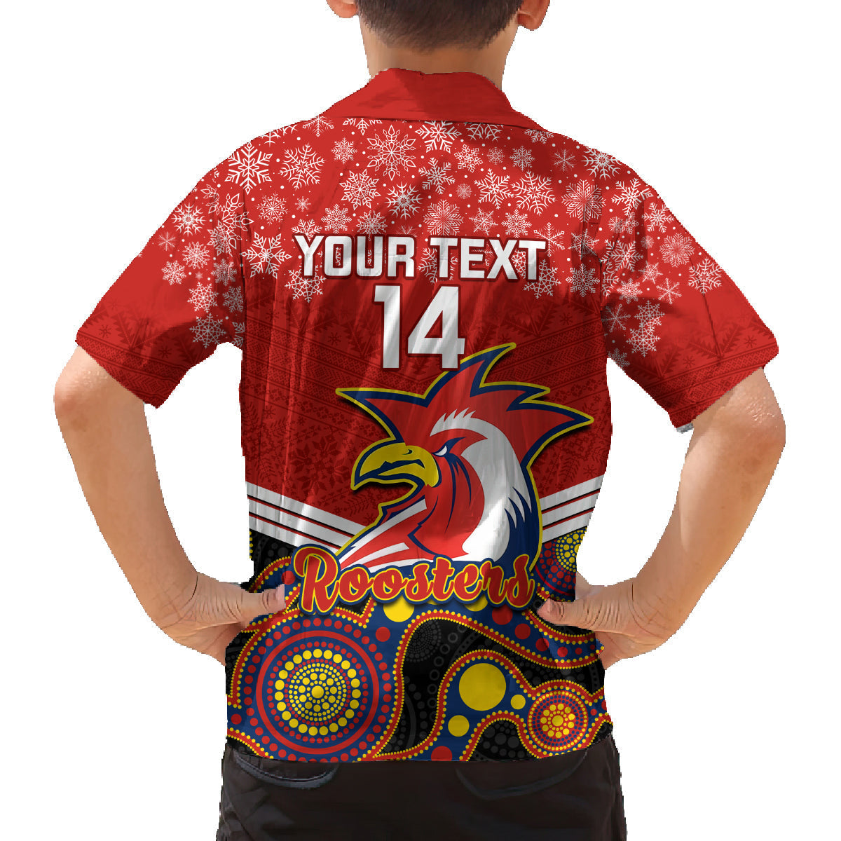 custom-roosters-rugby-christmas-family-matching-off-shoulder-long-sleeve-dress-and-hawaiian-shirt-merry-xmas-2023-mix-aboriginal-art