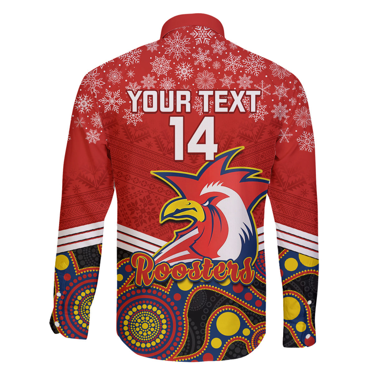 custom-roosters-rugby-christmas-family-matching-off-shoulder-long-sleeve-dress-and-hawaiian-shirt-merry-xmas-2023-mix-aboriginal-art