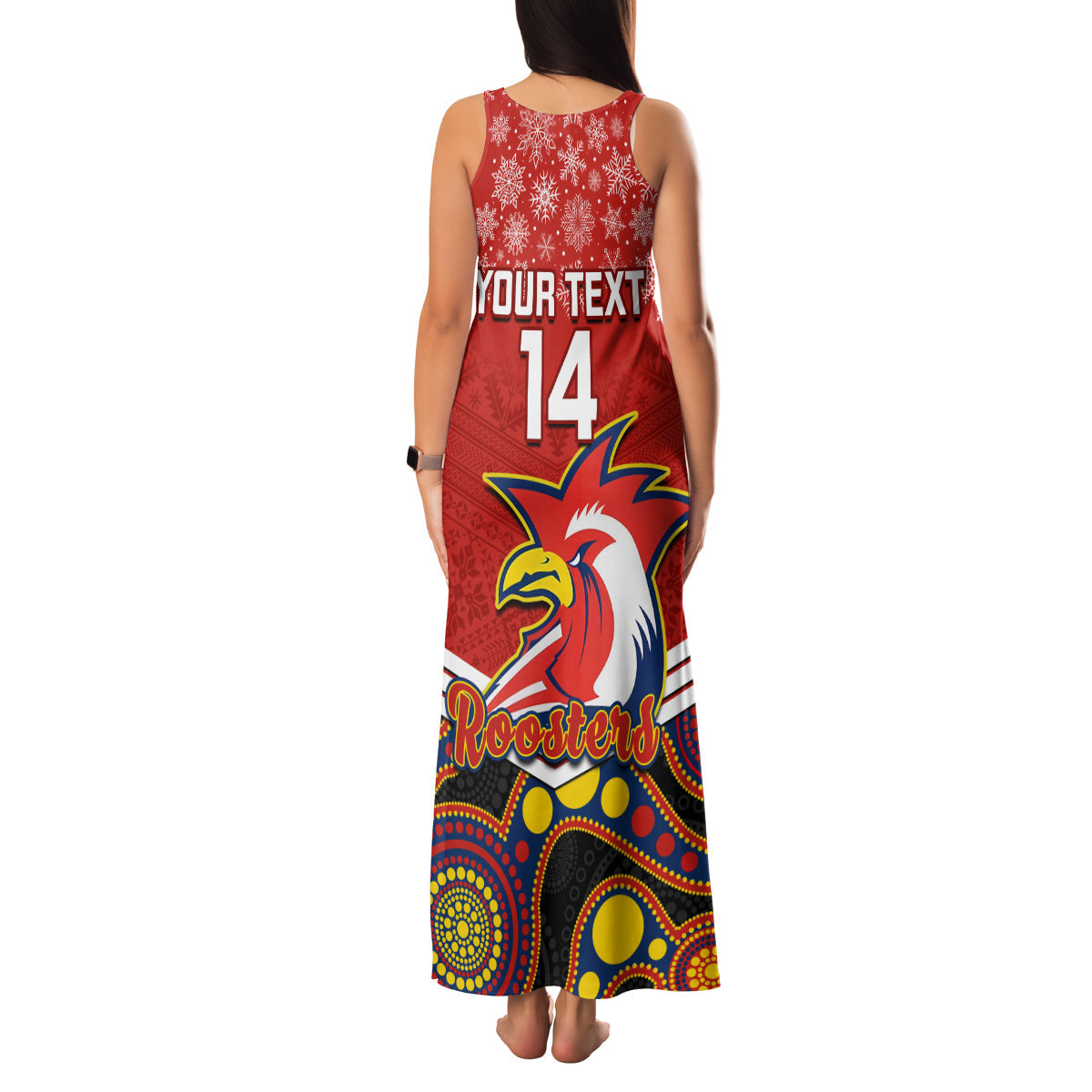 custom-roosters-rugby-christmas-family-matching-tank-maxi-dress-and-hawaiian-shirt-merry-xmas-2023-mix-aboriginal-art