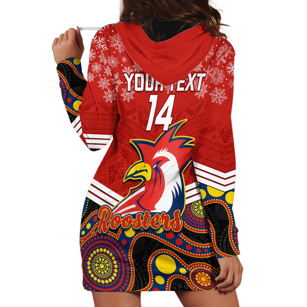 custom-roosters-rugby-christmas-hoodie-dress-merry-xmas-2023-mix-aboriginal-art