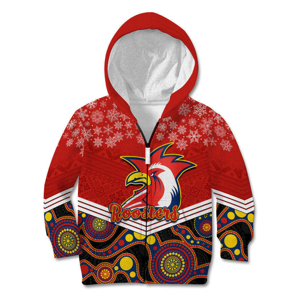 custom-roosters-rugby-christmas-kid-hoodie-merry-xmas-2023-mix-aboriginal-art