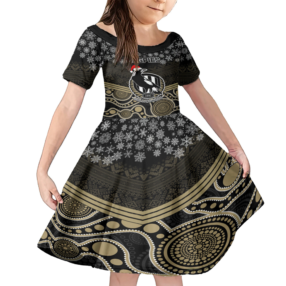 custom-collingwood-football-christmas-family-matching-summer-maxi-dress-and-hawaiian-shirt-merry-xmas-2023-mix-aboriginal-art