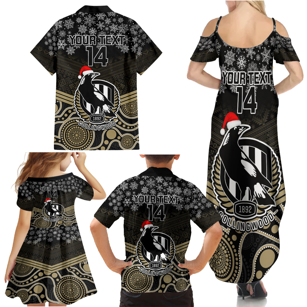 custom-collingwood-football-christmas-family-matching-summer-maxi-dress-and-hawaiian-shirt-merry-xmas-2023-mix-aboriginal-art