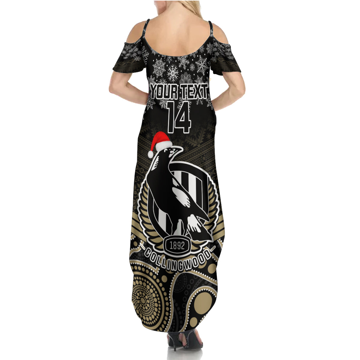 custom-collingwood-football-christmas-family-matching-summer-maxi-dress-and-hawaiian-shirt-merry-xmas-2023-mix-aboriginal-art