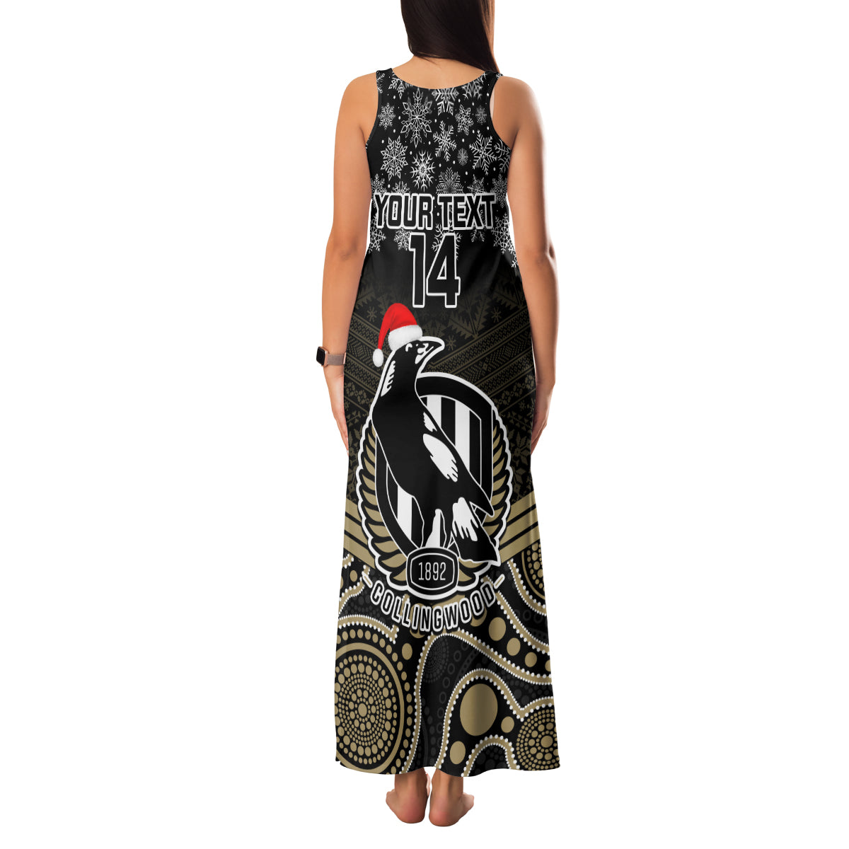 custom-collingwood-football-christmas-family-matching-tank-maxi-dress-and-hawaiian-shirt-merry-xmas-2023-mix-aboriginal-art