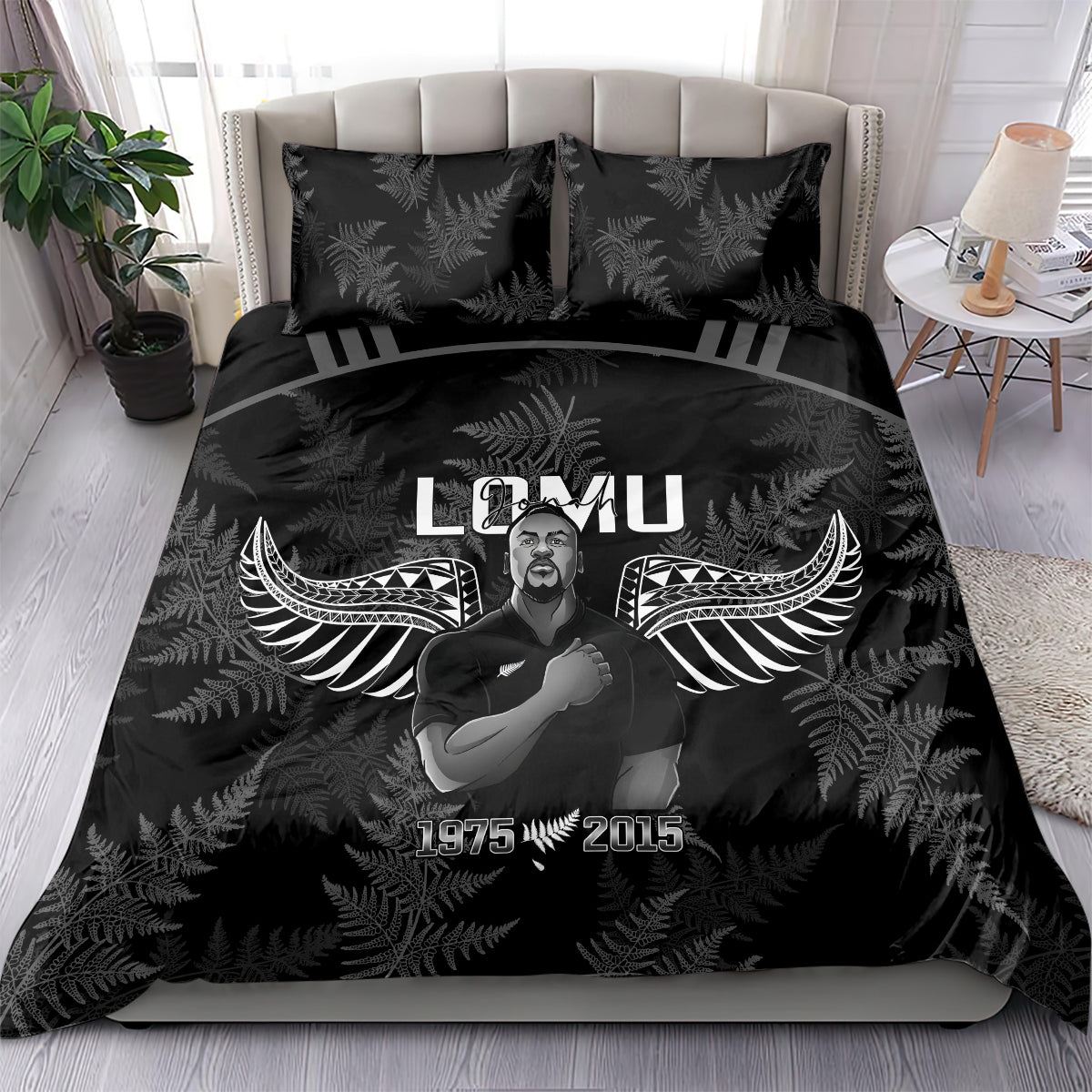 New Zealand Silver Fern Rugby Bedding Set Aotearoa Godfather Proud Gone But Never Forgotten - Vibe Hoodie Shop