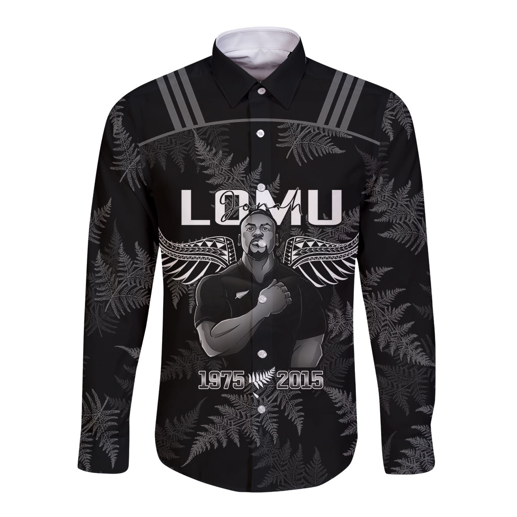 New Zealand Silver Fern Rugby Long Sleeve Button Shirt Aotearoa Godfather Proud Gone But Never Forgotten - Vibe Hoodie Shop