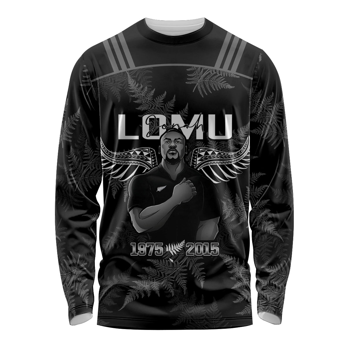 New Zealand Silver Fern Rugby Long Sleeve Shirt Aotearoa Godfather Proud Gone But Never Forgotten - Vibe Hoodie Shop