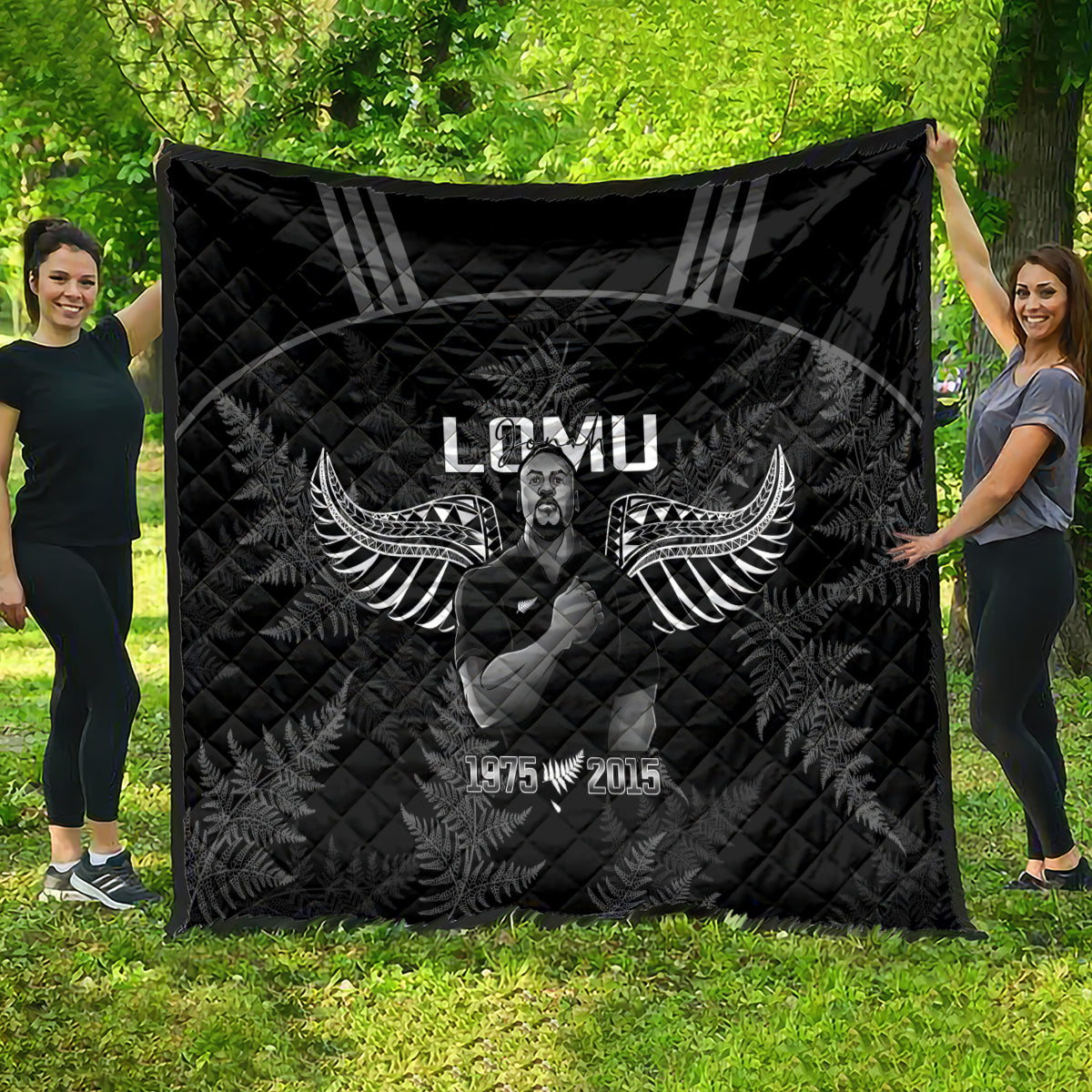 New Zealand Silver Fern Rugby Quilt Aotearoa Godfather Proud Gone But Never Forgotten - Vibe Hoodie Shop