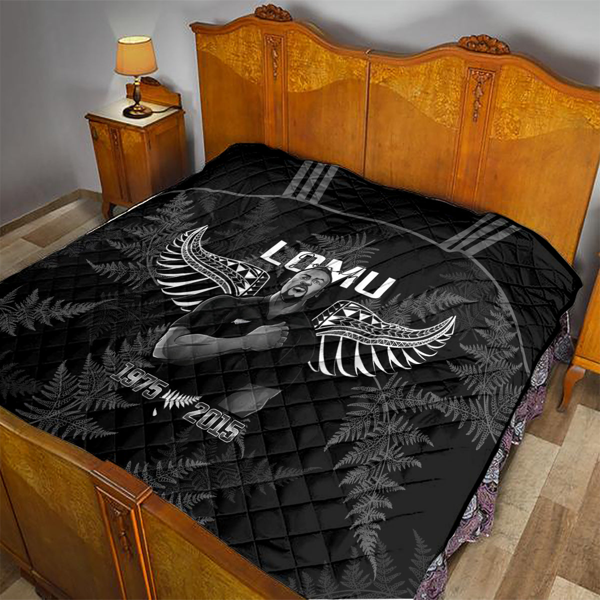 New Zealand Silver Fern Rugby Quilt Aotearoa Godfather Proud Gone But Never Forgotten - Vibe Hoodie Shop