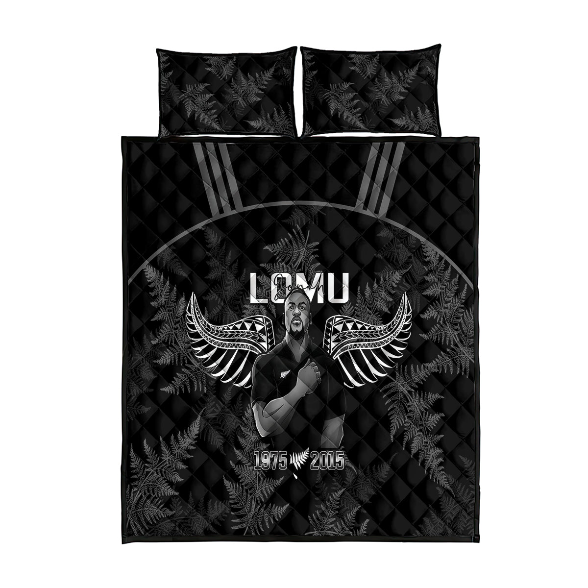 New Zealand Silver Fern Rugby Quilt Bed Set Aotearoa Godfather Proud Gone But Never Forgotten - Vibe Hoodie Shop