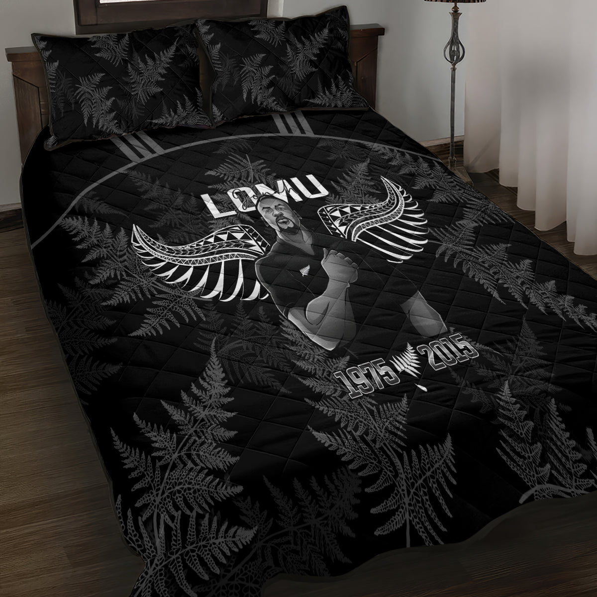 New Zealand Silver Fern Rugby Quilt Bed Set Aotearoa Godfather Proud Gone But Never Forgotten - Vibe Hoodie Shop